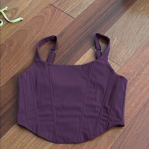 2 for $9 Ladies size small deep wine Corset Top